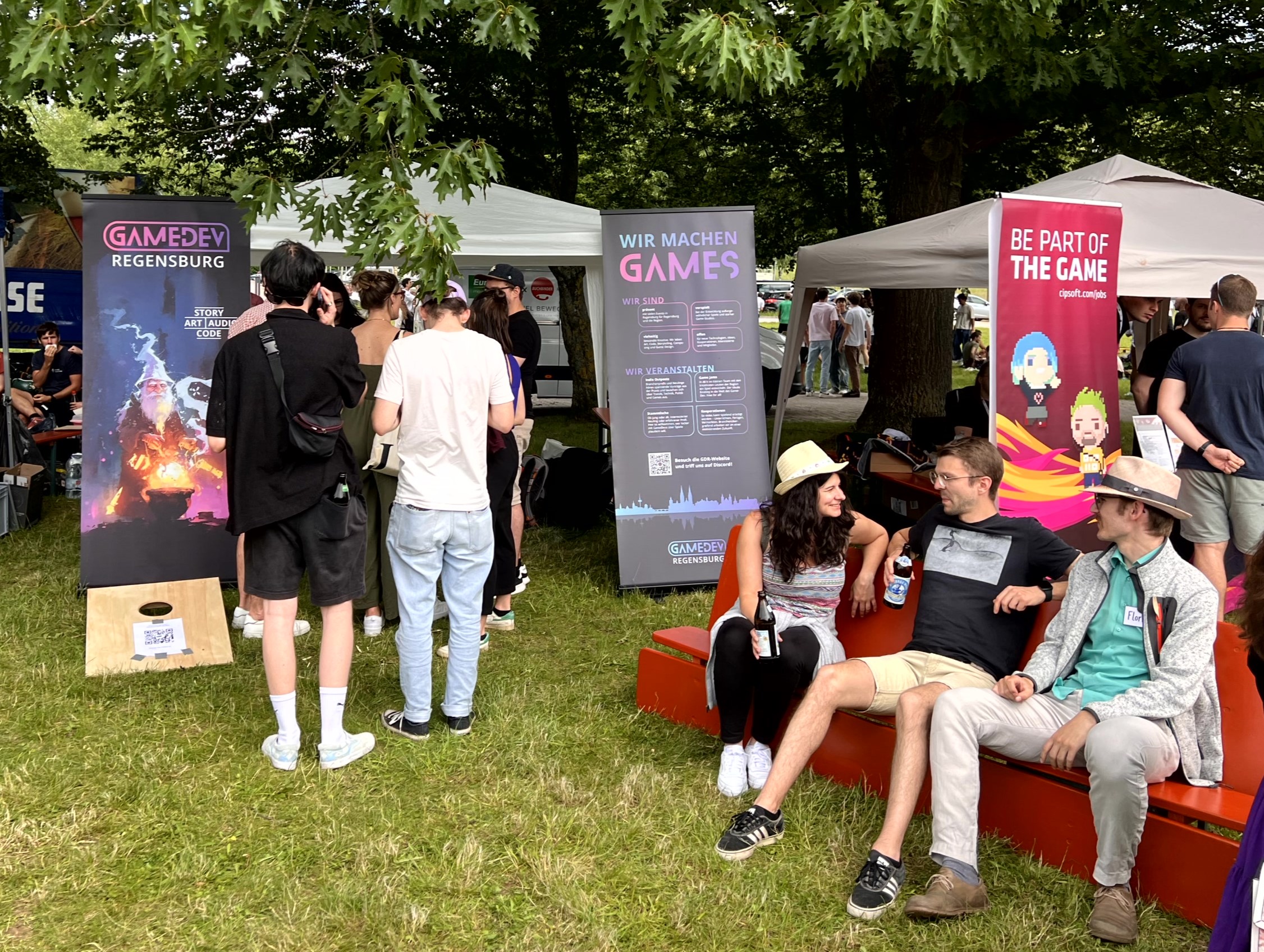 Stand des GameDev Regensburg beim Campusfest 2024
