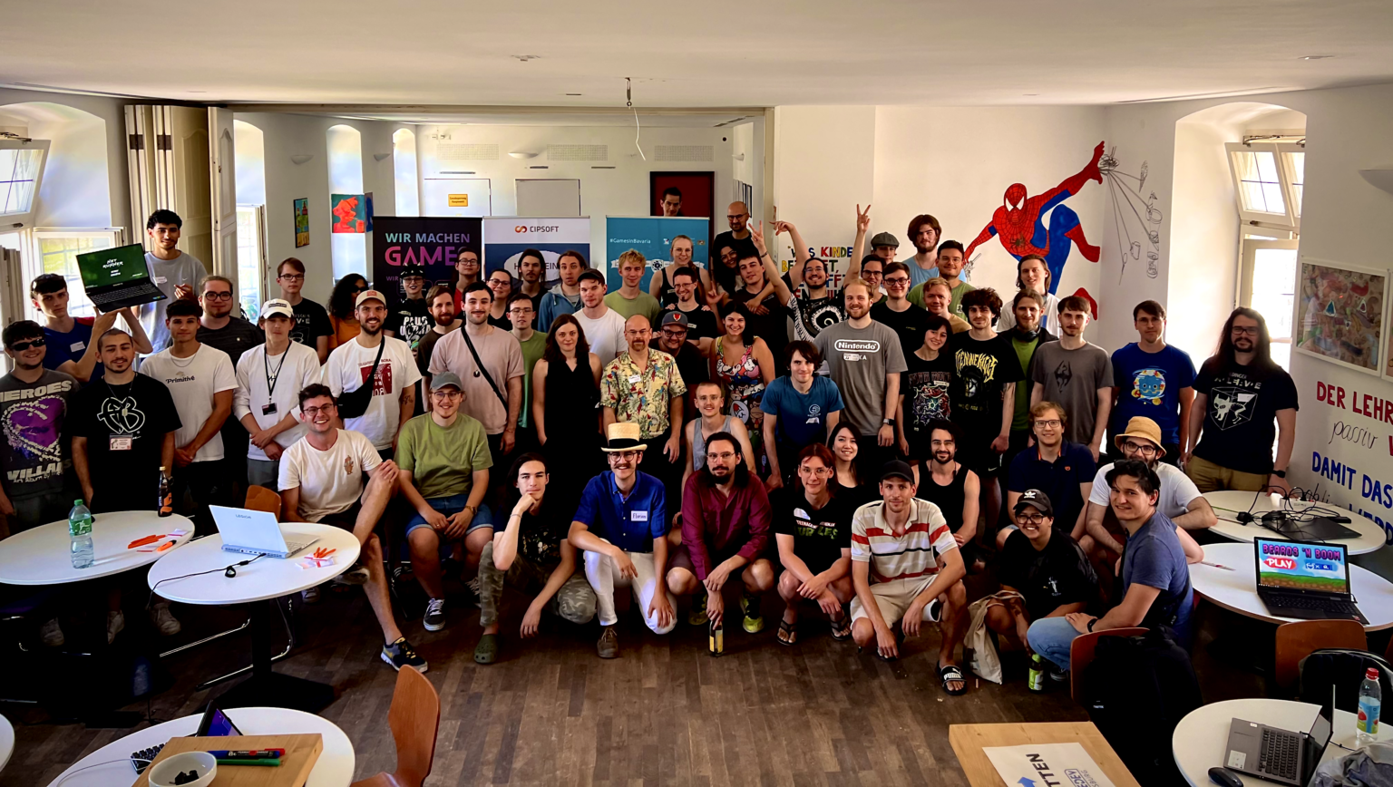 Gruppenfoto der Teilnehmer des Summer Gamejams 2024