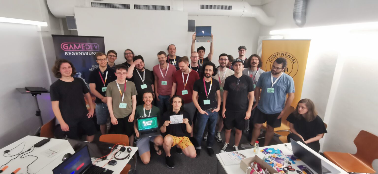 Gruppenfoto der Teilnehmer des Summer Gamejams 2023